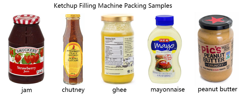 Ketchup Filling Machine Packing Samples
