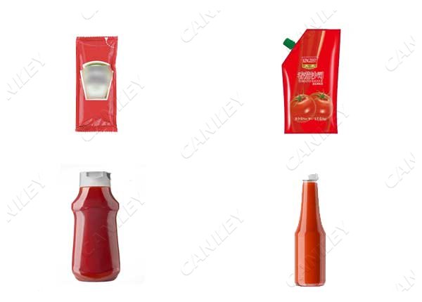 Types of tomato paste packaging