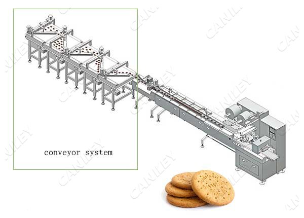 biscuit packing machine conveyor